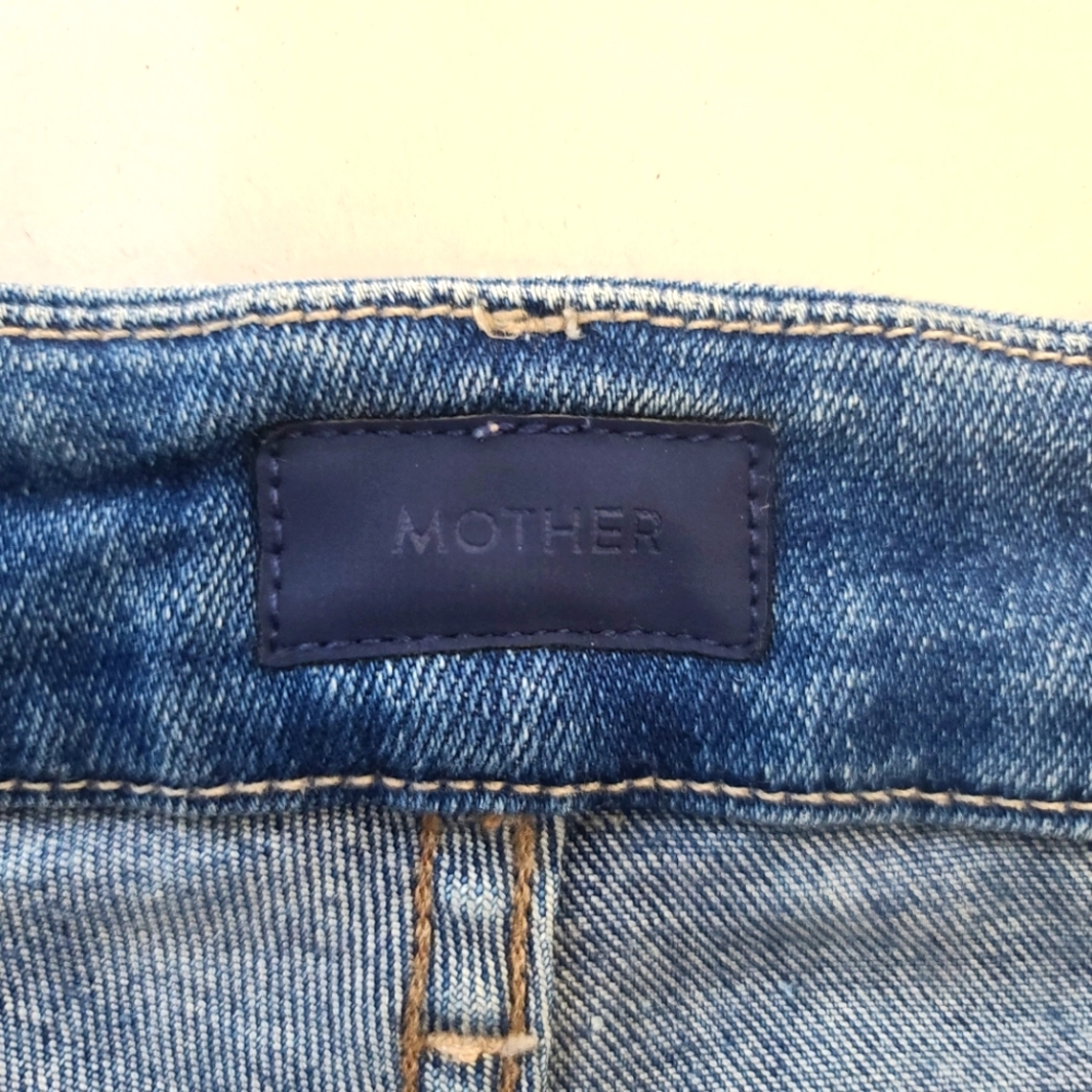 MOTHER High Waisted Looker Ankle Fray In Hop On Hop Off Size 27 - Picture 6 of 13